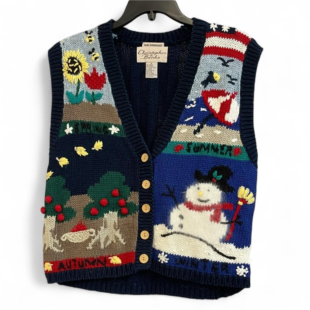Christopher & Banks Nautical Knit Vest